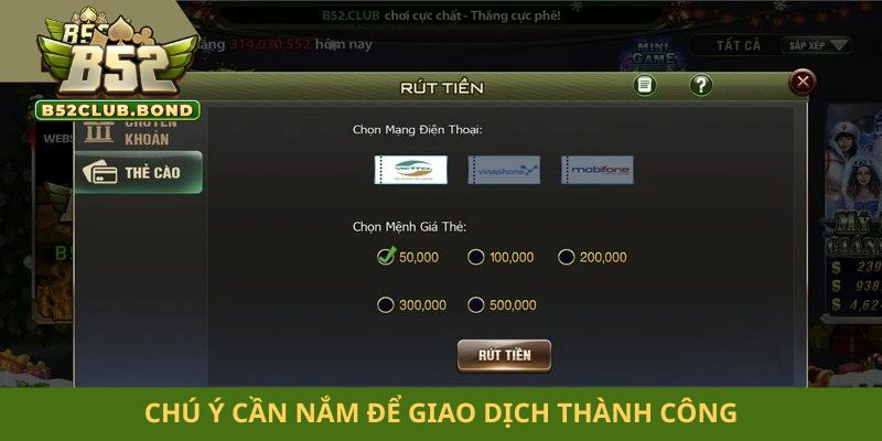 Chú ý cần nắm để giao dịch thành công
